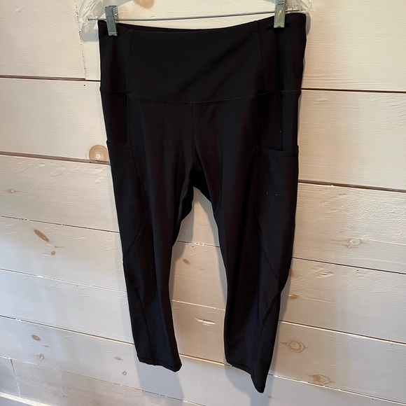 Tesla leggings lot of 2 Black and navy High-Waisted Leggings, size large, EUC - Picture 1 of 14